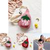 Strawberry Children Cartoon Canvas Mini Backpack With Zipper Pocket For Daily Use And Playtime
