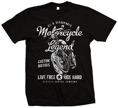 Motorcycle, Motorbike - Motorcycle Legends, Live Free, Ride Hard - Biker T Shirt
