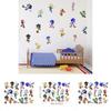 Sonic Pattern Self Adhesive Wall Sticker Background Decor For Kids Room Living Room Bedroom And Hallway