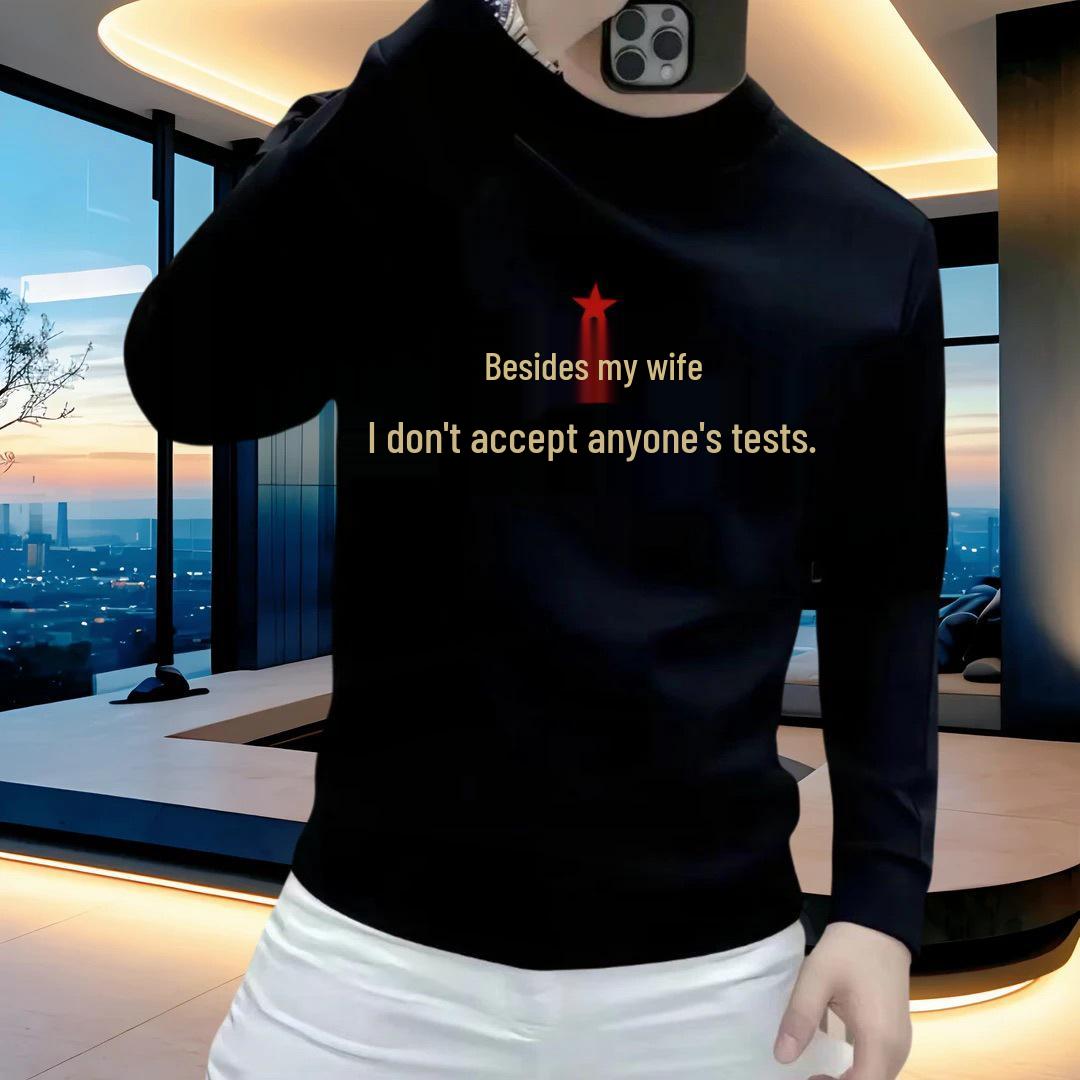 2026 Men s Velvet Long Sleeve Trendy Round Neck Sweatshirt XXL