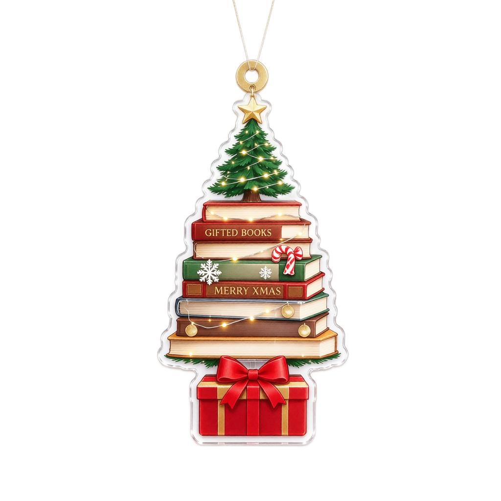 Kerst 2D Vlak Acryl Hangend Ornament voor Feestelijke Decoratie