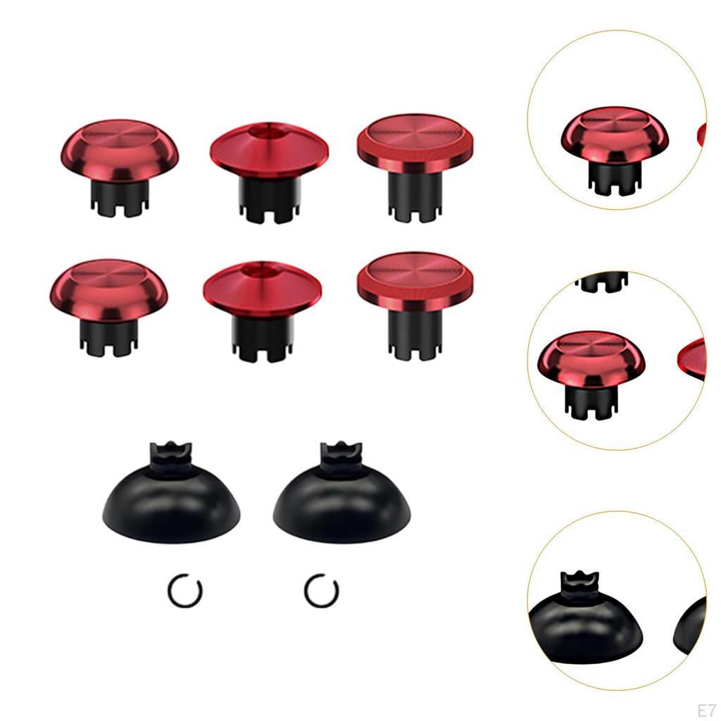 6 Peças Capas de Pegada para Polegar Substitui Controles de Joystick Coberturas de Proteção de Liga de Alumínio Anti