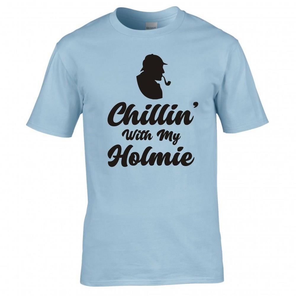 Inspired By Sherlock Holmes Chillin With My Holmie Tshirt 2XL