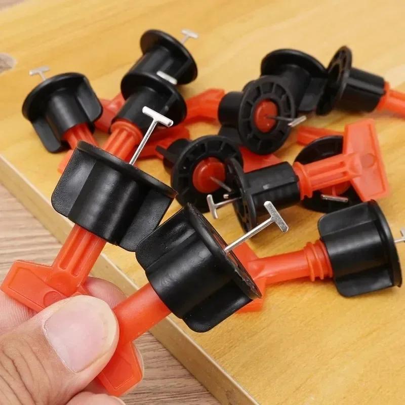 46pcs/Set Ceramic Floor Tile Leveling System Clips Spacers Porcelain Leveler Kit Construction Tools for Tile Laying Wall Fixing