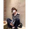 Spring 2025 Korean Style Striped T Shirt With Embroidered Details For Casual Wear