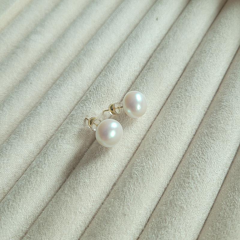 2025 Cherry Blossom Pink Pearl Stud Earrings for Women | Niche Design Ear Clips | High-End Jewelry