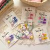 3pcs/set Cartoon Rabbit Cute Barrettes Hair Clips Hairpins Polka Dot Girls Sweet Hair Rope Ties Elastic Hair Bands Kids Headwear