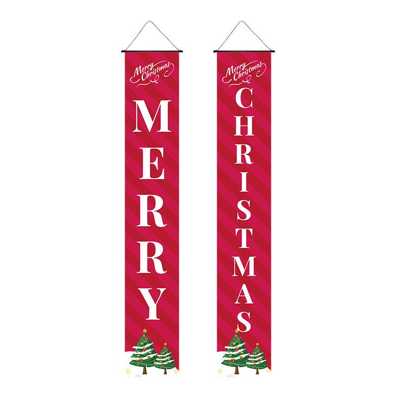 Christmas Nutcracker Couplets Door Curtain Flags | Festive Porch Decor