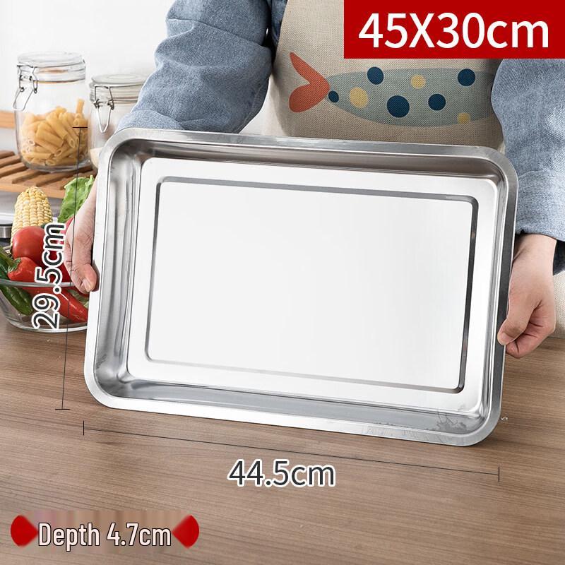 HUALEAI Extra Large Stainless Steel Rectangular Baking & Steaming Tray