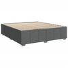 Box Spring Bed with Mattress Dark Grey 180 x 200 cm Fabric