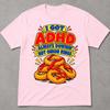 Onion Rings ADHD Shirt, I Got ADHD Always Downin' Hot Onion Rings Tee, Crispy Retro Comic Food Graphic, Funny Neurodivergent Foodie Gift