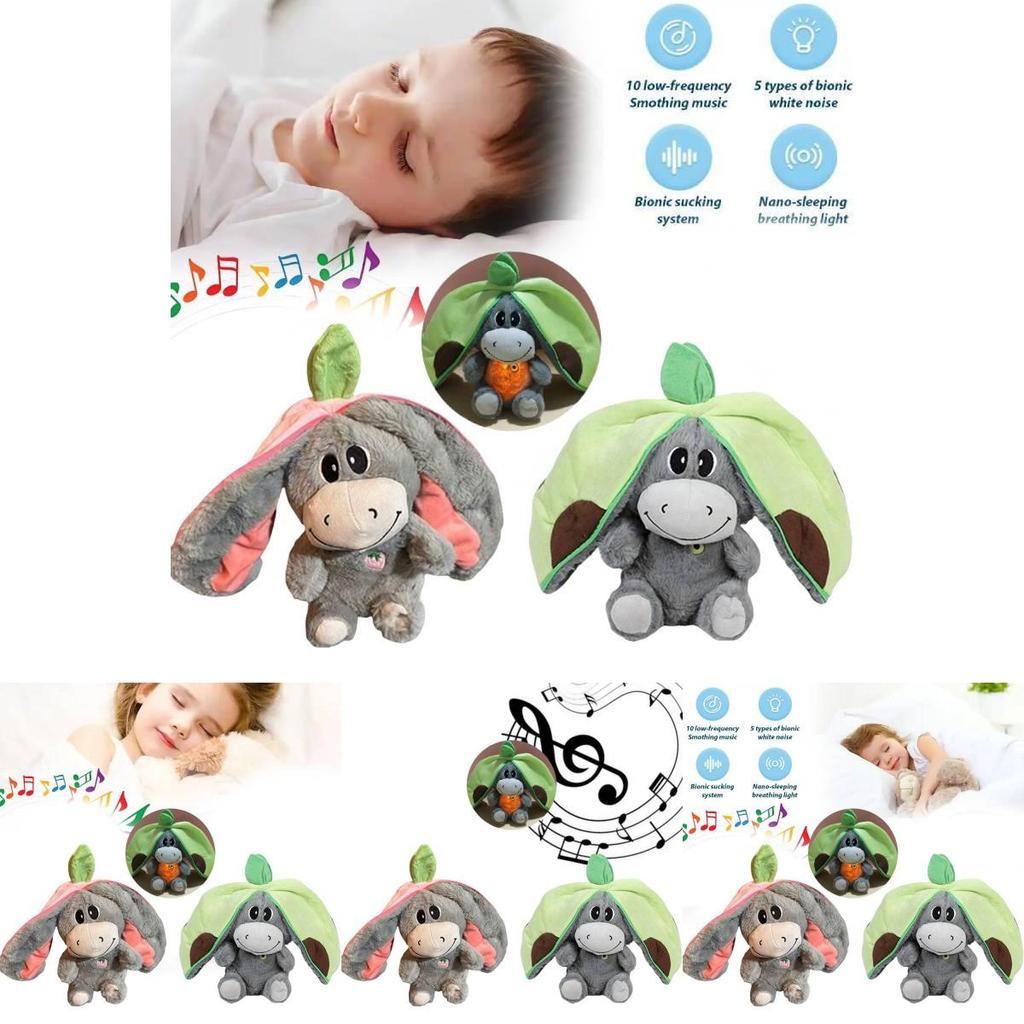 Glow Breathing Avocado Donkey Plush Toy With Pp Cotton Filling For Kids Stuffed Animal