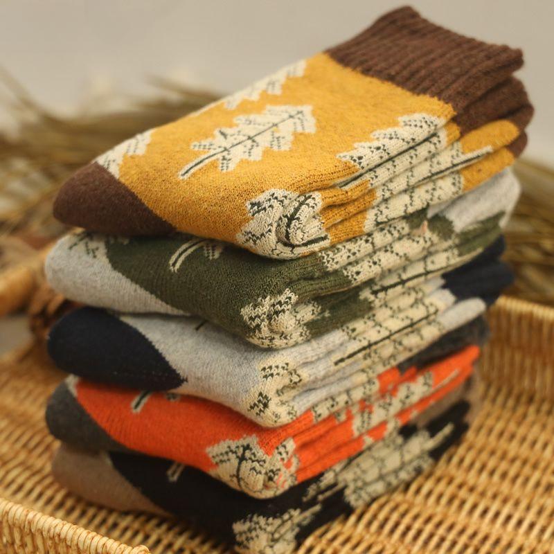 

5 пар мягких женских носков с мультяшным принтом, чулки до середины икры 5 pairs