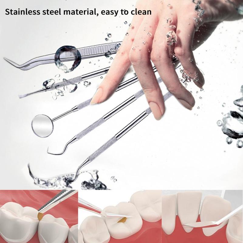 Edelstahl Zahnarzt Sauber Werkzeuge Dental Spiegel Doppel Sonde Sichel Hacke Zahn Reiniger Dental Werkzeug Produkte Mundpflege Kit