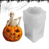 Halloween Skeleton Pumpkin  Silicone Candle Molds Halloween Decoration  Ghost Pumpkin Crafts Gypsum   Candy Making Soap Mold