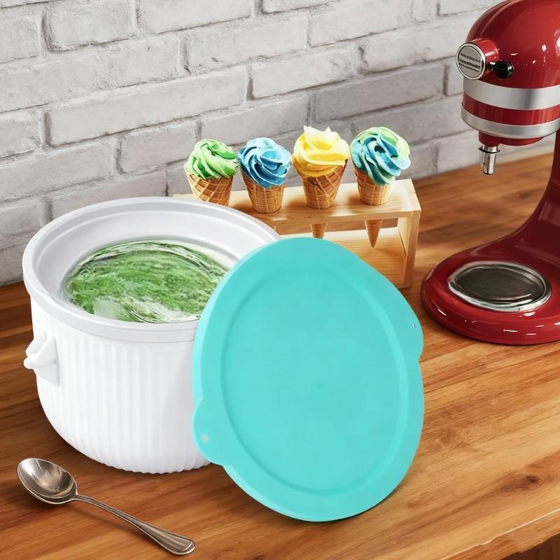 Leakproof Silicone Cover Elastic Bowl Lid Suitable for Ice Cream Maker Accessories Heat Resistant Easy Cleaning Design