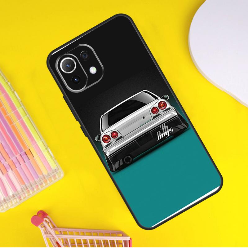 JDM COOL Car Cartoon Cover For Xiaomi 14 Ultra 13 11T 12T 13T 14T Pro POCO X7 X6 Pro X3 X5 F3 F5 M6 F6 Pro Case
