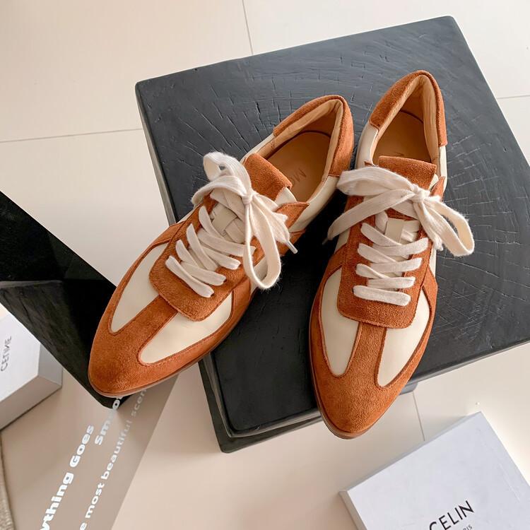 

Модные женские замшевые спортивные туфли, повседневные кроссовки для ходьбы, 2024 весна, новинка, на шнуровке, для бега, удобные ботинки для хайкинга, Zapatos Femme, балетки 40 коричневый