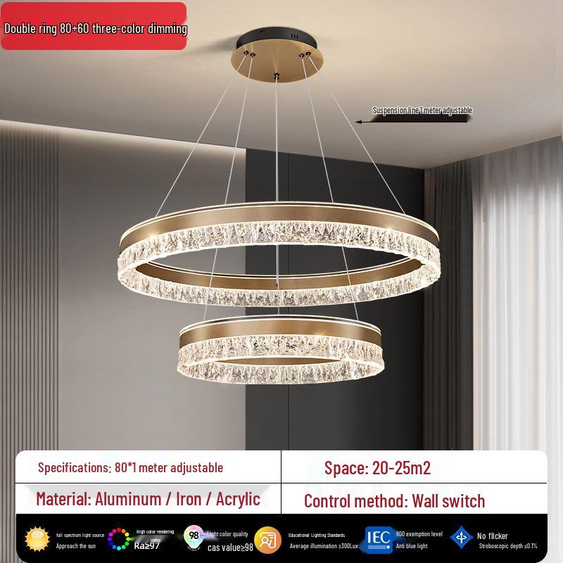 Italian Minimalist Chandelier for Living Room or Restaurant - Modern Luxury Lighting Fixture