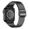 Pasek do zegarka Apple Watch Series 40 mm 42 mm 44 mm 38 mm Luksusowy pasek do zegarka ze stali nierdzewnej do zegarka iWatch Ultra 9 8 7 6 5 4 3 2 1 SE Pasek ze składanym zapięciem 49 mm