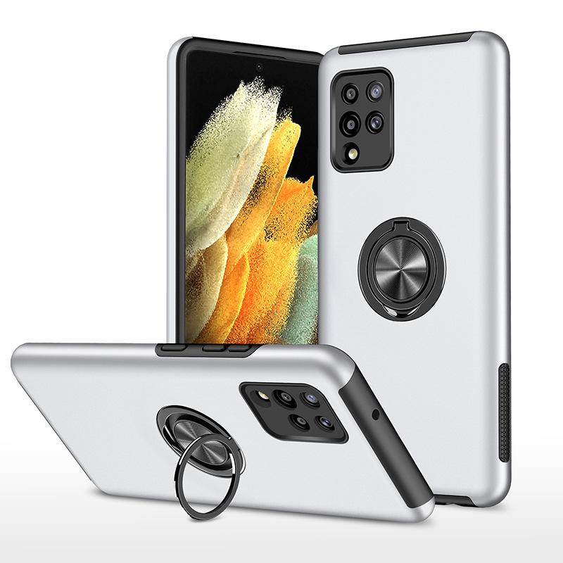Samsung A42 5G Car Holder Case: Magnetic, Anti-Drop, Hidden Ring Stand, Full Coverage Protection