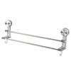 Retractable No-Drill Suction Cup Towel Rack and Hook for Bathroom Storage