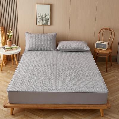 Cotton Mattress Cover Brushed Fitted Sheet with Elastic Band Solid 1 Fitted Sheet Soft and Comfortable Mattress Cover King Size