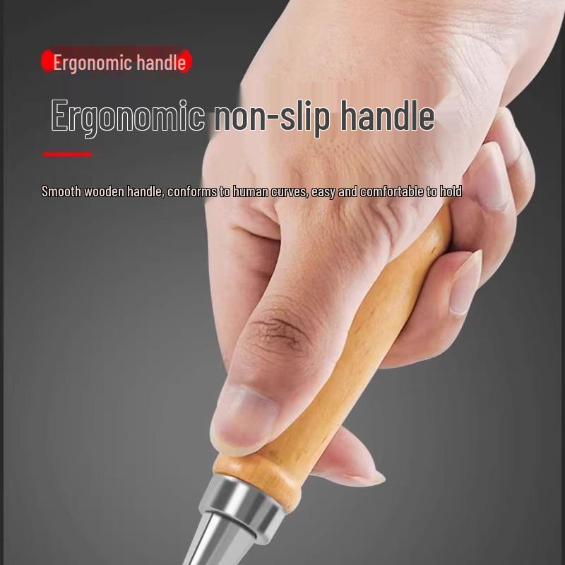 Nykomling Exklusivt: Kromvanadinstål Träsnideri stämjärn Set med handtag av massivt trä