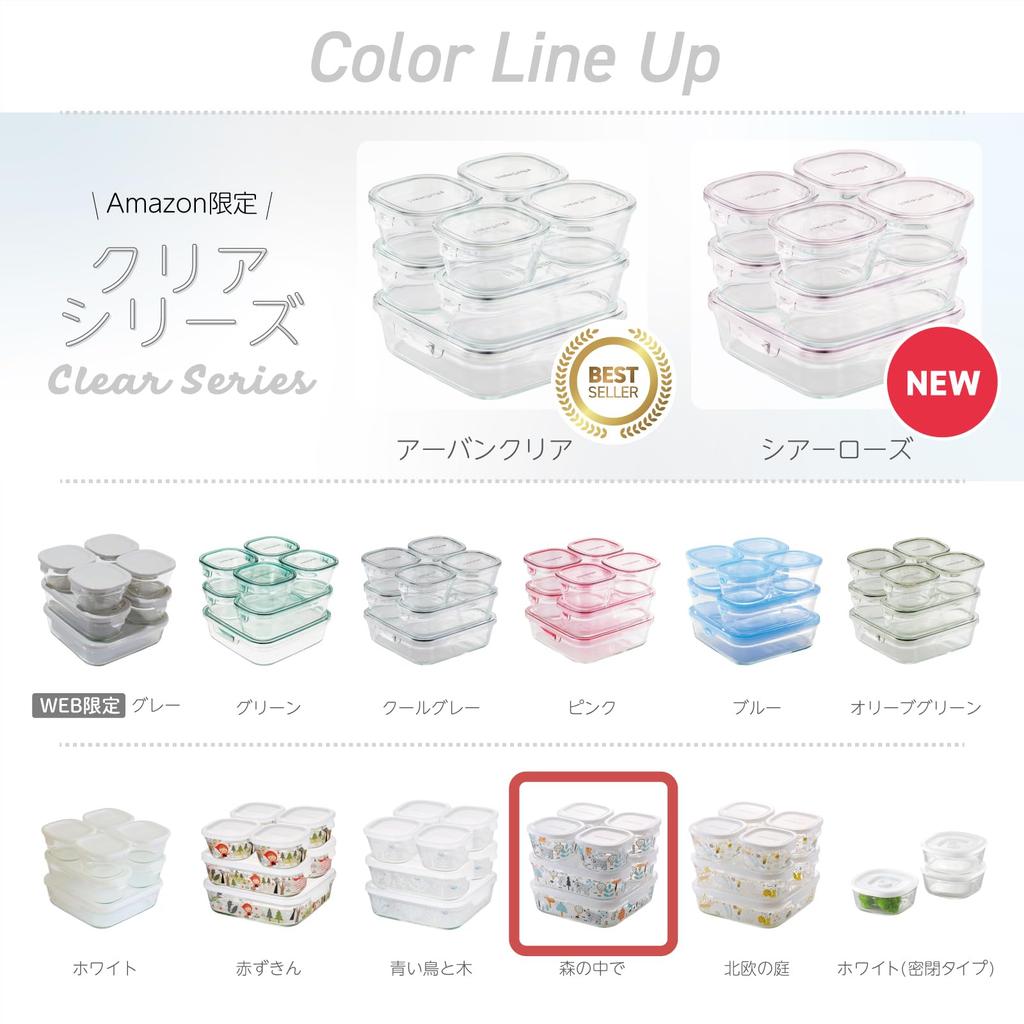 Iwaki Glass Butter Storage Shinji Kato No the Heat-Resistant Container, "Mori Naka" (In Forest) Rectangular, 500ml, B3246-SNE