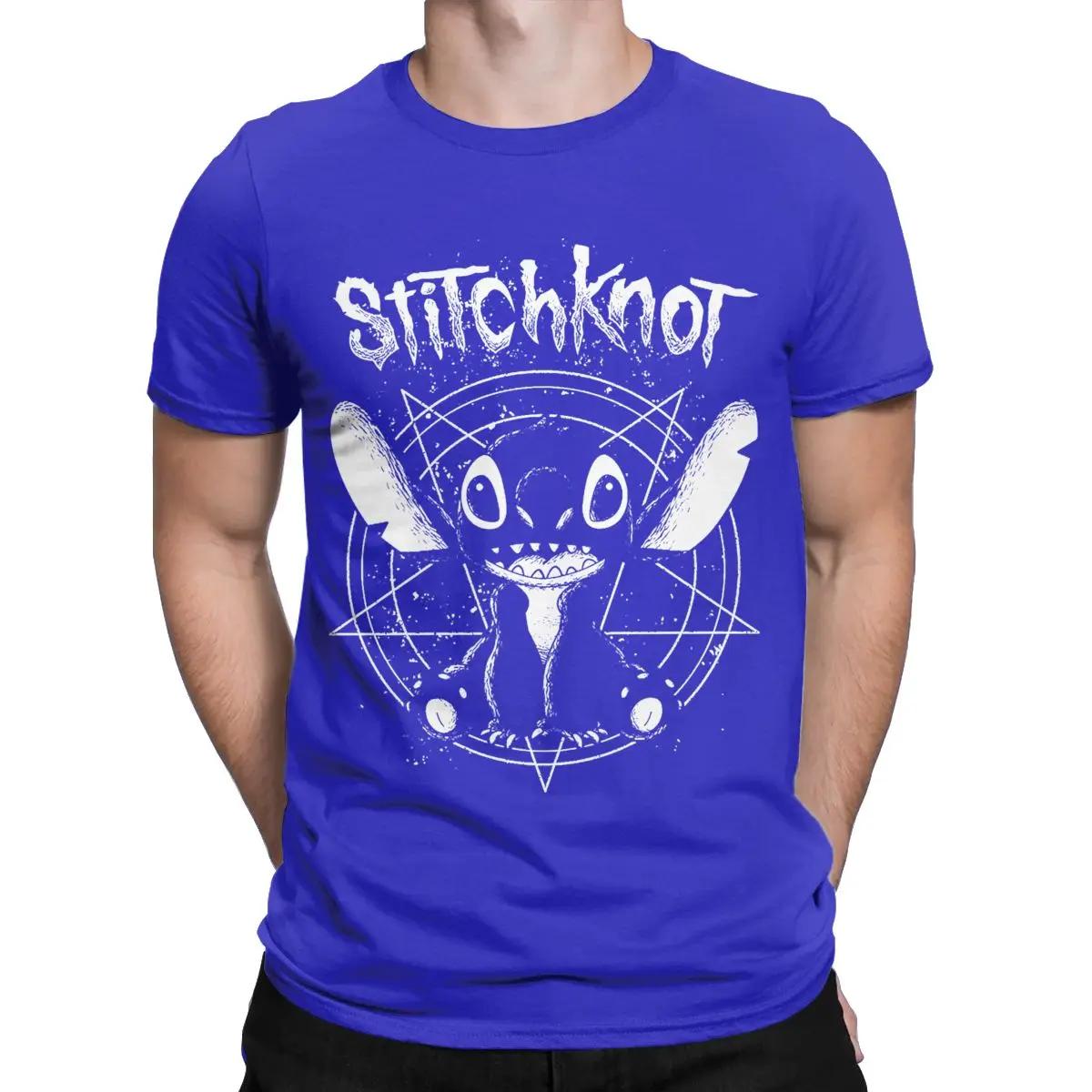 

STITCHKNOT Lilo & Stitch Anime Men s T-shirt, Pure Cotton Short-sleeved, Funny Short-sleeved, Casual and Comfortable Men s Top M