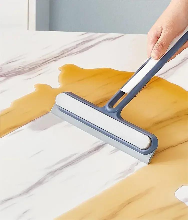 1pc Car Windshield Cleaning Squeegee Silicone Water Wiper Plate Glass Cleaner Scraper For Car Windshield Window Bathroom Kitchen