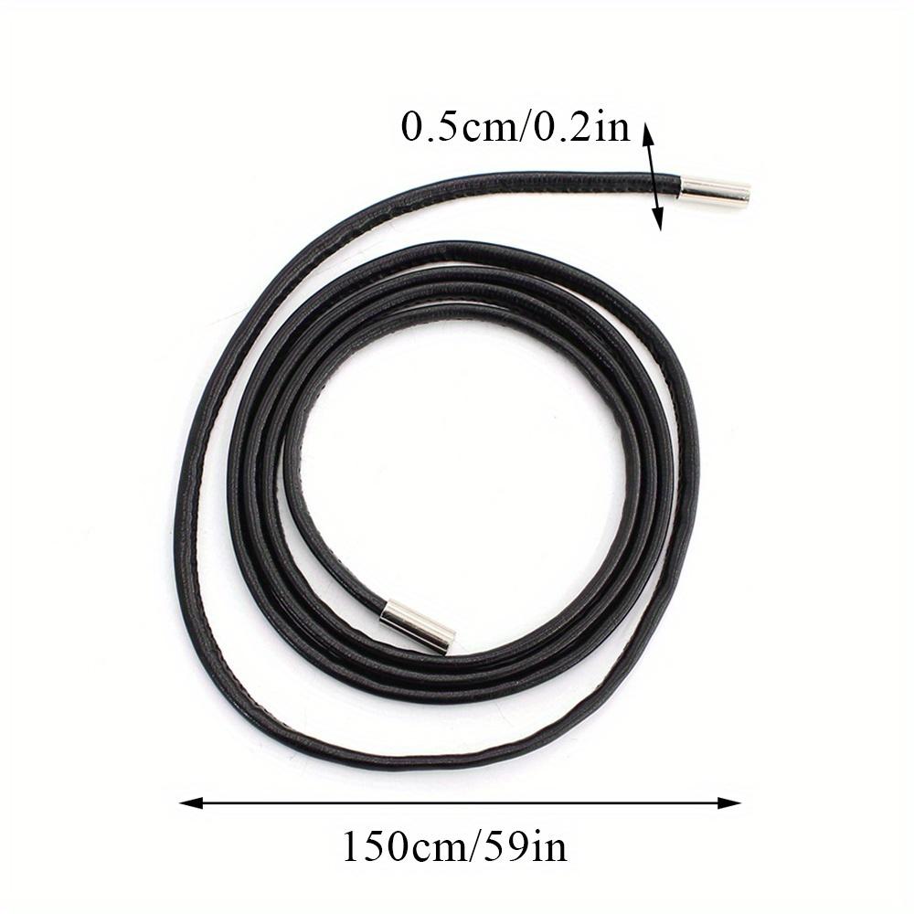 New Round Leather Rope Dresses Coat Decoration String Waist Belt for Women Solid Fashion Long Waist Chain Vintage Waistband