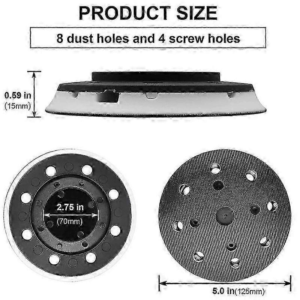 Sanding pad for Festool, 125mm ultra durable, soft, 8 holes replacement