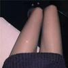 Diamond with Rhinestones Sexy Sweet Spicy Girl Thin White Silk Pure Desire Anti-Snag Shiny Black Stockings
