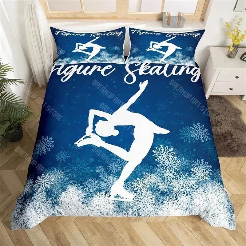 Set Copripiumino Sport Ginnastica Arcobaleno Acquerello Tie Dye Set Biancheria da Letto Queen Microfibra Coperta Trapuntata Cheerleading Per Amante dello Yoga