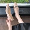 Fashion Aphixta Luxury Flats Woman Shoes Black Slip On Pointed Toe Women Sexy Casual Women Shoes Flats Elegant Female Rhinestone Loafer