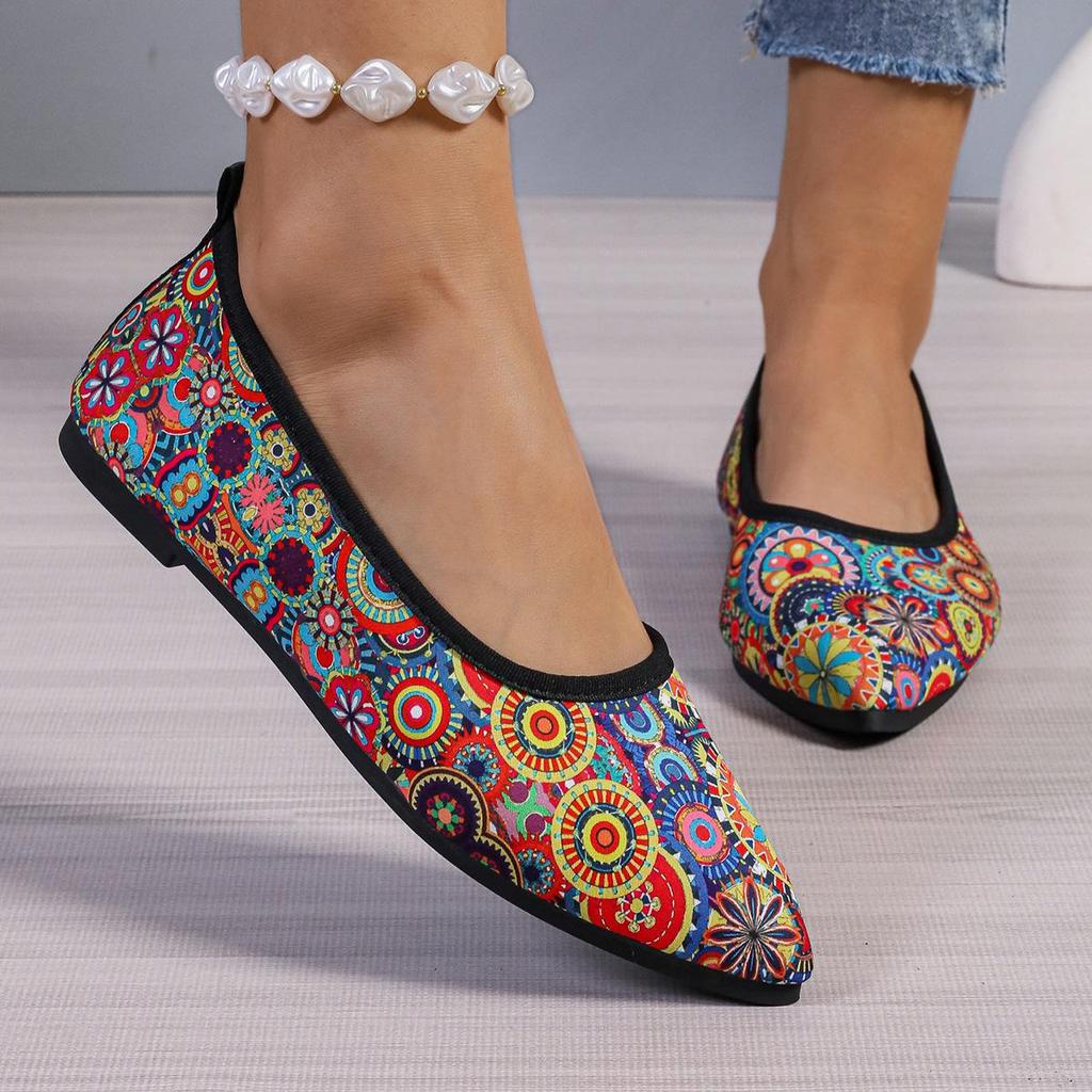 Women's Pointed Toe Slip-on Loafers - Spring & Autumn Collection, Low Heel, Casual, Shallow Mouth, Plus Size Available