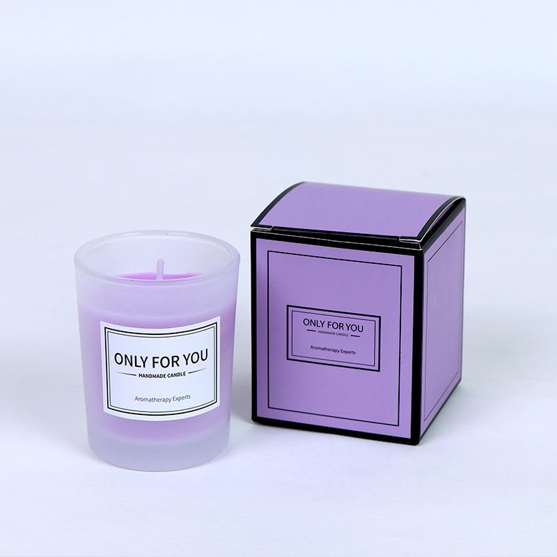 Frosted Glass Soy Wax Scented Candle - Festival Souvenir & Gift Box