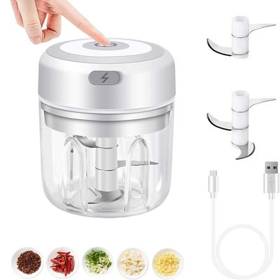 100/250mL Mini Electric Garlic Chopper Powerful Garlic Mincer USB Charging Ginger Garlic Onion Meat Masher