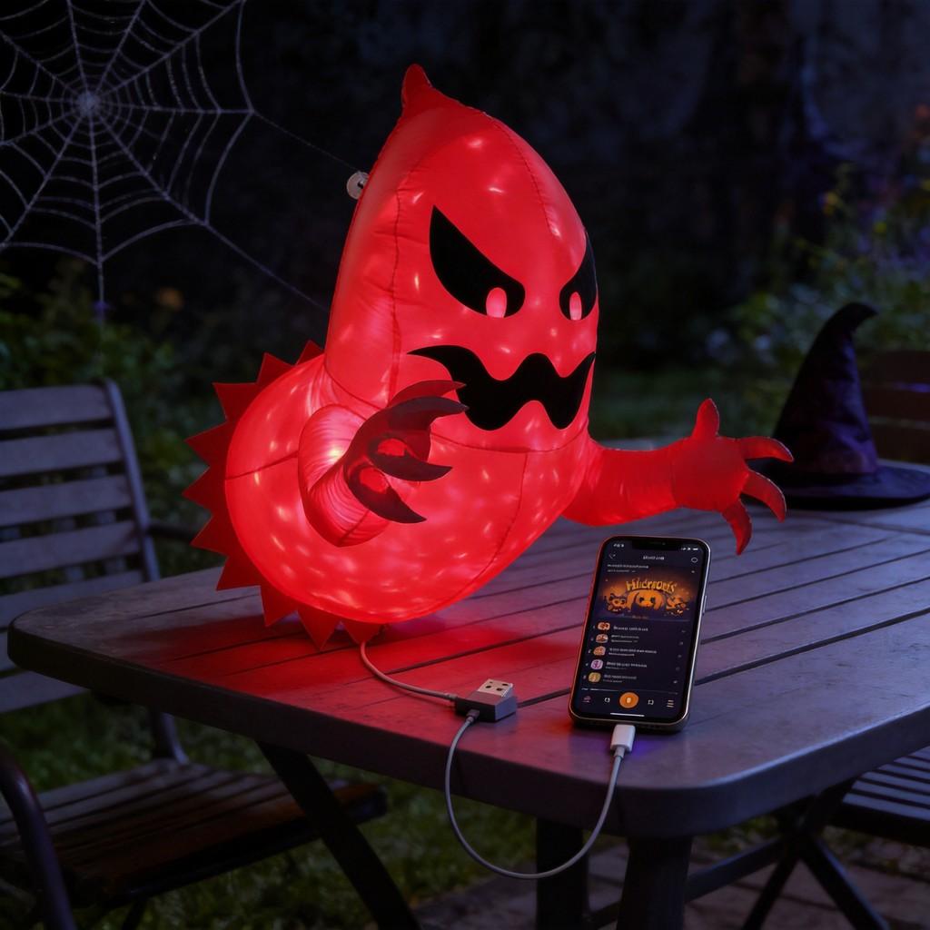 Halloween Inflatable Ghost Outdoor Indoor Yard Decor Power For Party Celebrations