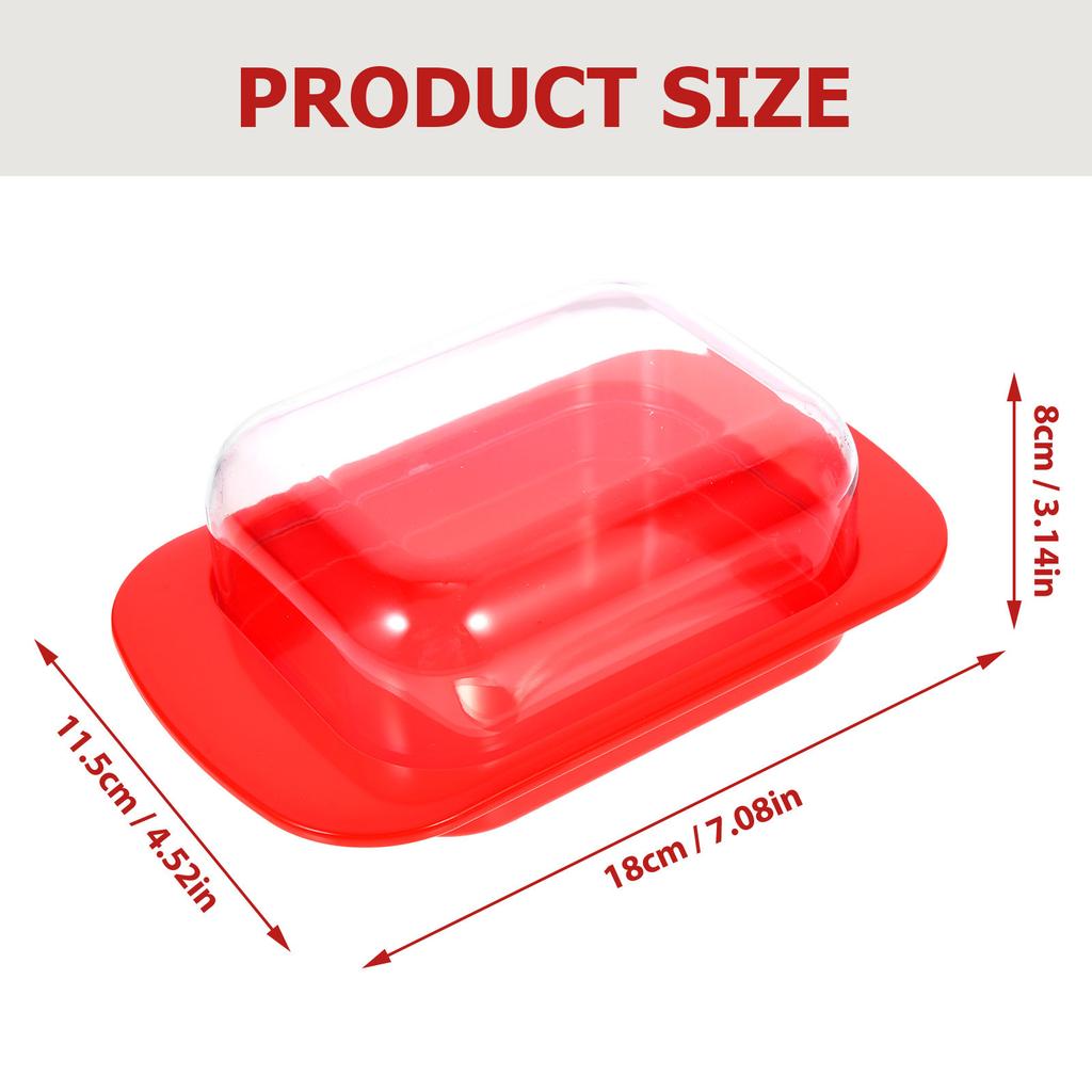 Butter Storage Box Sealed Plastic Butter Crisper Container with Cover Airtight Kitchen Gadget