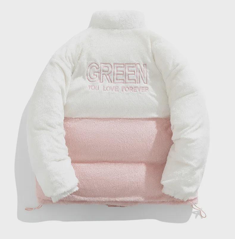 Unisex Lambskin Cotton Jacket: Stylish, Double-Sided, Plush, and Thick for Winter