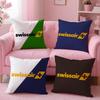 Classic Swiss AirlineBrand SSwissair Cushion Cover Pillow Case Soft Skin Friendly Fabric  Concealed Zipper