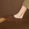 Fashion Autumn Designer Shoes Faux Suede Lace Up Flats Women Lightweight Slip Walking Shoes Comfortable Loafers for Women Ballet Flats