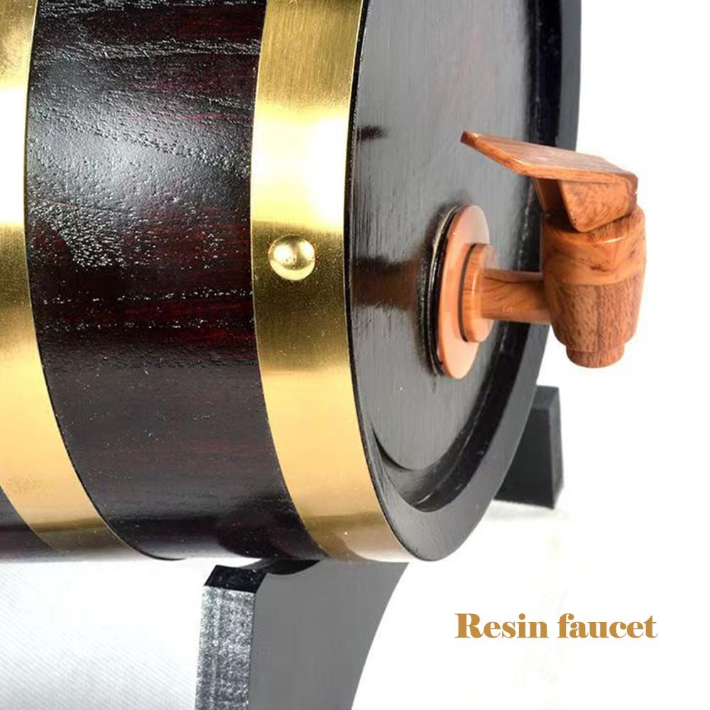 High-capacity pine wine barrel, Household solid wooden wine cask, Empty barrel for storing red wine, Winery make wine barrel, 3L