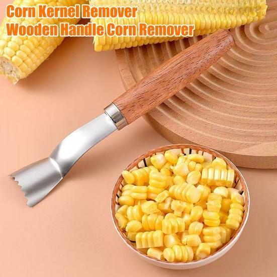 Mısır Koçanı Soyucu Ergonomik Saplı Mısır Taneleri Çıkarıcı Ark Şeklinde Kürek Başlığı Çok Amaçlı Mutfak Aleti