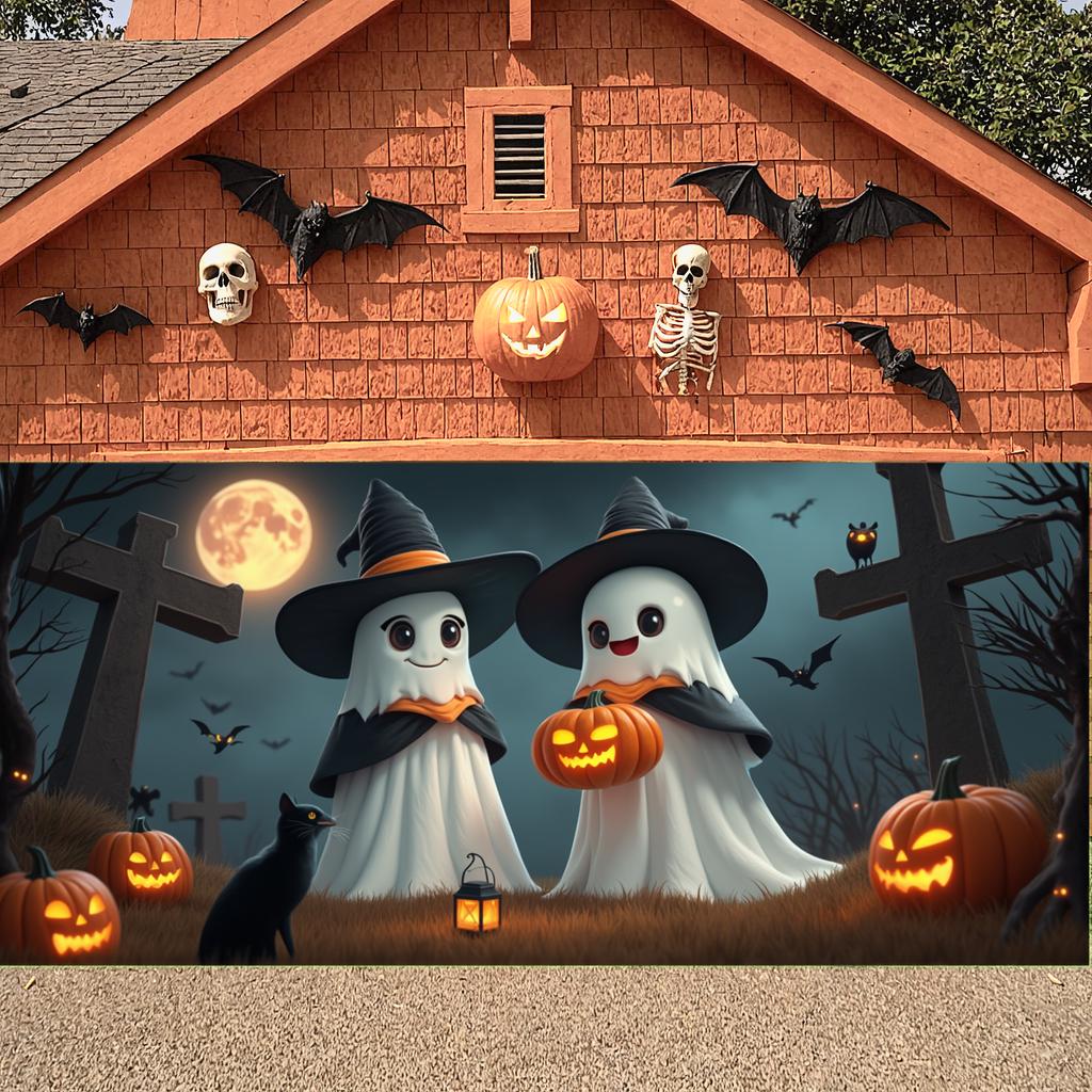 Halloween Decor Pumpkin Design Ghost Banner Pumpkin Banner Spooky Theme Halloween Banner For Event Decoration Trick Or Treat