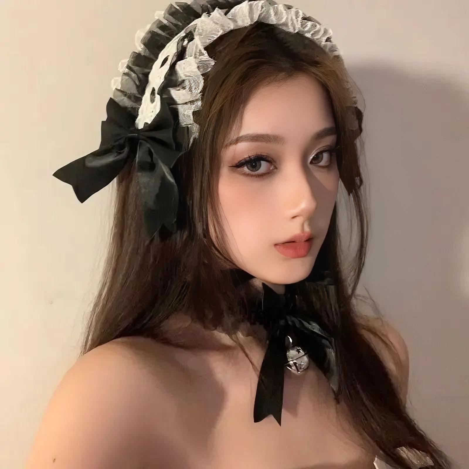 

Лолита Белая Кружевная Повязка на Голову с Бантом - Французский Ретро Сладкий Придворный Стиль Аксессуар для Волос