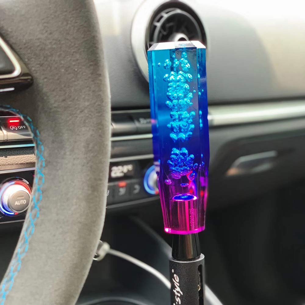 HANSWD Universal Crystal Shift Knob, Foam Included, Octagonal, 3.9 Inches (100 Mm), Bubble Gate,