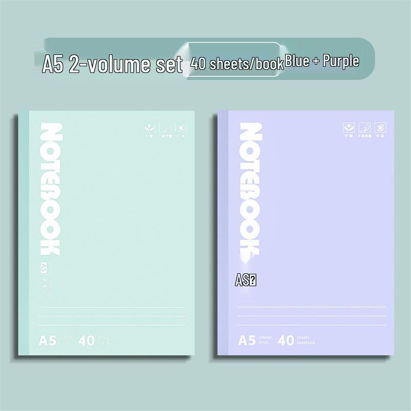 Vibrant Color Block A5/B5 Notebook - Ideal for Students, Soft Cover, No Ink Bleed, Smooth Writing